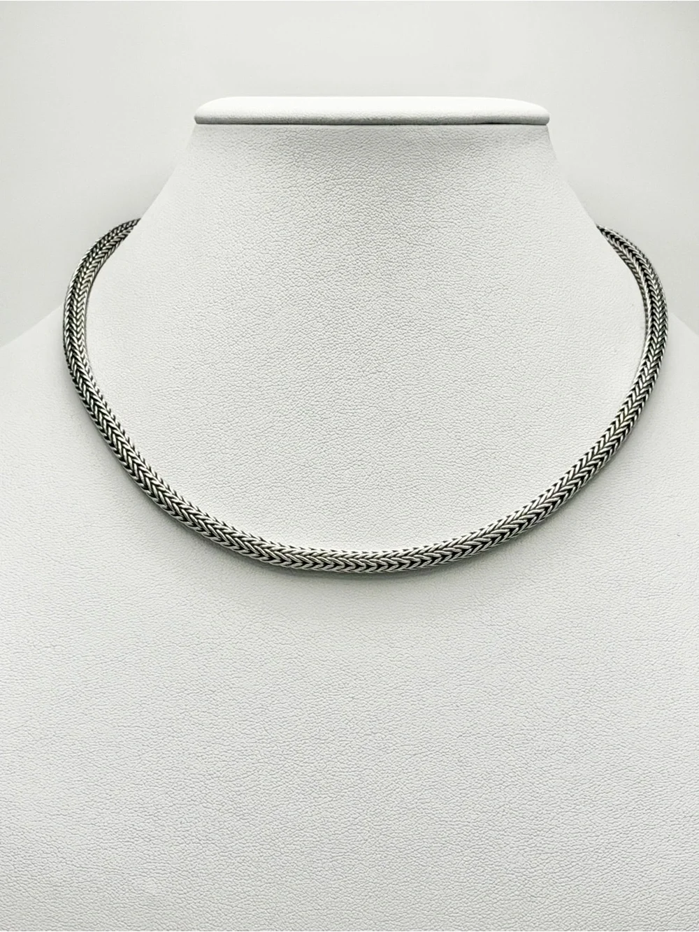 Silpada Rare HTF Sterling Silver Thick 17” Wheat Collar Chain w/Lobster Claw